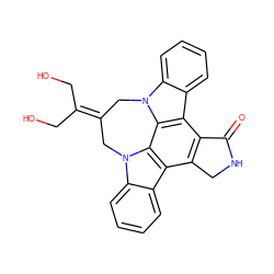 O=C1NCc2c1c1c3ccccc3n3c1c1c2c2ccccc2n1CC(=C(CO)CO)C3 ZINC000028819485