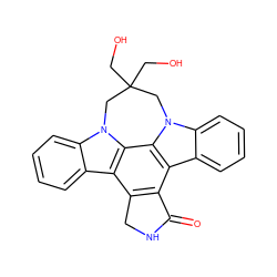 O=C1NCc2c1c1c3ccccc3n3c1c1c2c2ccccc2n1CC(CO)(CO)C3 ZINC000028819476