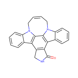 O=C1NCc2c1c1c3ccccc3n3c1c1c2c2ccccc2n1CC=CC3 ZINC000043022142