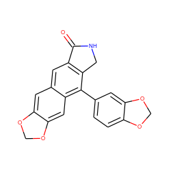 O=C1NCc2c1cc1cc3c(cc1c2-c1ccc2c(c1)OCO2)OCO3 ZINC000026181812