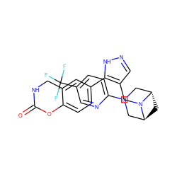 O=C1NCc2cc(-c3[nH]ncc3CN3[C@H]4C[C@H]3CN(c3ccc(C(F)(F)F)cn3)C4)ccc2O1 ZINC000144035834