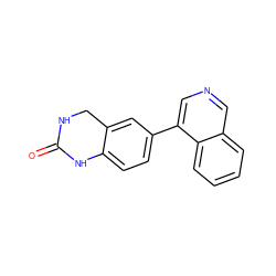 O=C1NCc2cc(-c3cncc4ccccc34)ccc2N1 ZINC000299859040