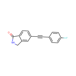 O=C1NCc2cc(C#Cc3ccc(F)cc3)ccc21 ZINC000066156942