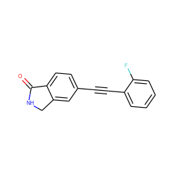 O=C1NCc2cc(C#Cc3ccccc3F)ccc21 ZINC000066077788