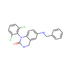 O=C1NCc2cc(NCc3ccccc3)ccc2N1c1c(Cl)cccc1Cl ZINC000013588790