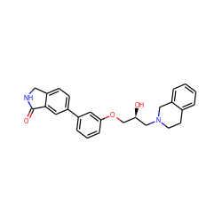 O=C1NCc2ccc(-c3cccc(OC[C@@H](O)CN4CCc5ccccc5C4)c3)cc21 ZINC000219737602