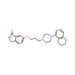 O=C1NCc2ccc(OCCCN3CCN(c4cccc5c4CCCC5)CC3)cc21 ZINC000064548573