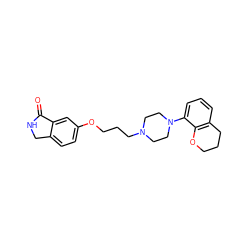 O=C1NCc2ccc(OCCCN3CCN(c4cccc5c4OCCC5)CC3)cc21 ZINC000064526898