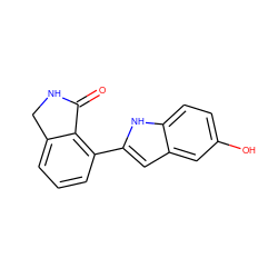 O=C1NCc2cccc(-c3cc4cc(O)ccc4[nH]3)c21 ZINC000040979643