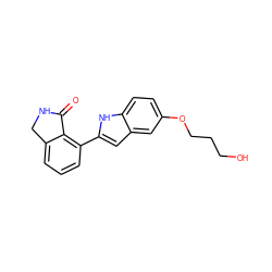 O=C1NCc2cccc(-c3cc4cc(OCCCO)ccc4[nH]3)c21 ZINC000040846035