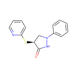 O=C1NN(c2ccccc2)C[C@@H]1Sc1ccccn1 ZINC000013821629