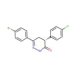 O=C1NN=C(c2ccc(Br)cc2)C[C@@H]1c1ccc(Cl)cc1 ZINC000001397725