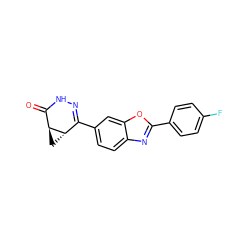 O=C1NN=C(c2ccc3nc(-c4ccc(F)cc4)oc3c2)[C@@H]2C[C@@H]12 ZINC000168629702