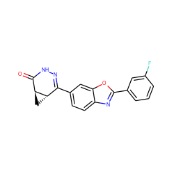 O=C1NN=C(c2ccc3nc(-c4cccc(F)c4)oc3c2)[C@@H]2C[C@@H]12 ZINC000168872952