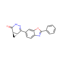 O=C1NN=C(c2ccc3nc(-c4ccccc4)oc3c2)[C@@H]2C[C@@H]12 ZINC000168854085