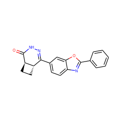 O=C1NN=C(c2ccc3nc(-c4ccccc4)oc3c2)[C@@H]2CC[C@@H]12 ZINC000168442915