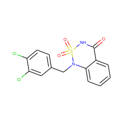 O=C1NS(=O)(=O)N(Cc2ccc(Cl)c(Cl)c2)c2ccccc21 ZINC000000602422