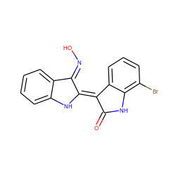 O=C1Nc2c(Br)cccc2/C1=C1/Nc2ccccc2/C1=N\O ZINC000101329696