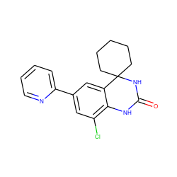 O=C1Nc2c(Cl)cc(-c3ccccn3)cc2C2(CCCCC2)N1 ZINC000028370845