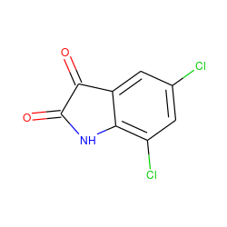 O=C1Nc2c(Cl)cc(Cl)cc2C1=O ZINC000001628160