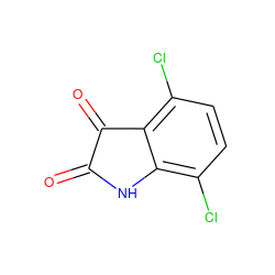 O=C1Nc2c(Cl)ccc(Cl)c2C1=O ZINC000002169010