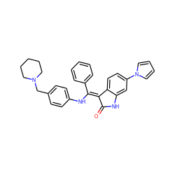 O=C1Nc2cc(-n3cccc3)ccc2/C1=C(/Nc1ccc(CN2CCCCC2)cc1)c1ccccc1 ZINC000039351406