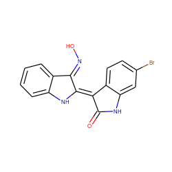 O=C1Nc2cc(Br)ccc2/C1=C1/Nc2ccccc2/C1=N\O ZINC000018128386