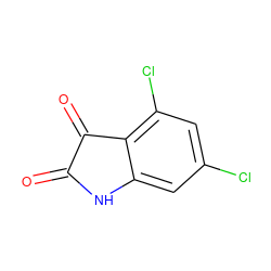 O=C1Nc2cc(Cl)cc(Cl)c2C1=O ZINC000001698777