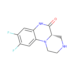 O=C1Nc2cc(F)c(F)cc2N2CCNC[C@@H]12 ZINC000026150808