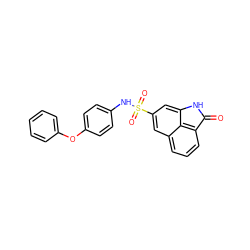 O=C1Nc2cc(S(=O)(=O)Nc3ccc(Oc4ccccc4)cc3)cc3cccc1c23 ZINC000084619617