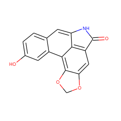 O=C1Nc2cc3ccc(O)cc3c3c4c(cc1c23)OCO4 ZINC000013372606