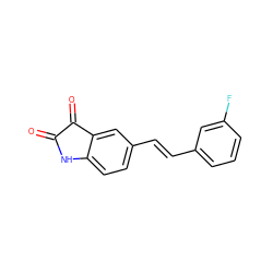 O=C1Nc2ccc(/C=C/c3cccc(F)c3)cc2C1=O ZINC000040379413