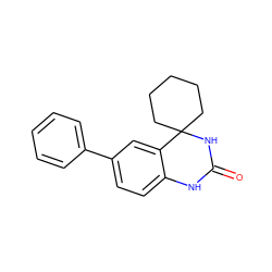 O=C1Nc2ccc(-c3ccccc3)cc2C2(CCCCC2)N1 ZINC000028373512