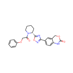 O=C1Nc2ccc(-c3noc([C@H]4CCCCN4C(=O)COc4ccccc4)n3)cc2CO1 ZINC000144535206