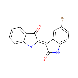 O=C1Nc2ccc(Br)cc2/C1=C1/Nc2ccccc2C1=O ZINC000100035566