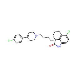 O=C1Nc2ccc(Cl)c3c2[C@]1(CCCCN1CC=C(c2ccc(Cl)cc2)CC1)CCC3 ZINC000001910863