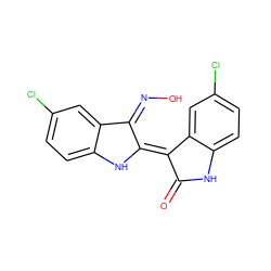 O=C1Nc2ccc(Cl)cc2/C1=C1/Nc2ccc(Cl)cc2/C1=N/O ZINC000101342035