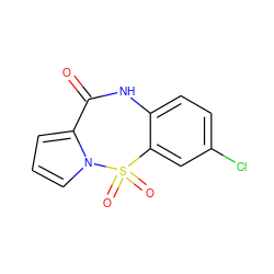 O=C1Nc2ccc(Cl)cc2S(=O)(=O)n2cccc21 ZINC000006567664