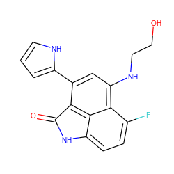 O=C1Nc2ccc(F)c3c(NCCO)cc(-c4ccc[nH]4)c1c23 ZINC000001553168