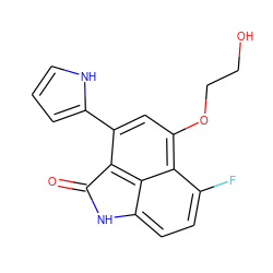 O=C1Nc2ccc(F)c3c(OCCO)cc(-c4ccc[nH]4)c1c23 ZINC000001553166