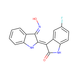 O=C1Nc2ccc(F)cc2/C1=C1/Nc2ccccc2/C1=N\O ZINC000034633957