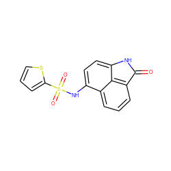 O=C1Nc2ccc(NS(=O)(=O)c3cccs3)c3cccc1c23 ZINC000006146886