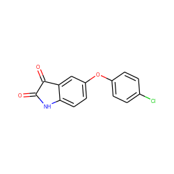 O=C1Nc2ccc(Oc3ccc(Cl)cc3)cc2C1=O ZINC000066252172