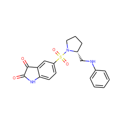 O=C1Nc2ccc(S(=O)(=O)N3CCC[C@@H]3CNc3ccccc3)cc2C1=O ZINC000001996395