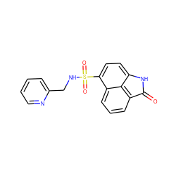 O=C1Nc2ccc(S(=O)(=O)NCc3ccccn3)c3cccc1c23 ZINC000000435798