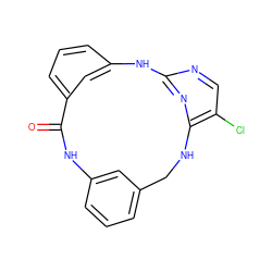 O=C1Nc2cccc(c2)CNc2nc(ncc2Cl)Nc2cccc1c2 ZINC000142436642