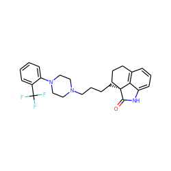 O=C1Nc2cccc3c2[C@]1(CCCCN1CCN(c2ccccc2C(F)(F)F)CC1)CCC3 ZINC000013473688