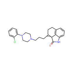 O=C1Nc2cccc3c2[C@]1(CCCCN1CCN(c2ccccc2Cl)CC1)CCC3 ZINC000013473680