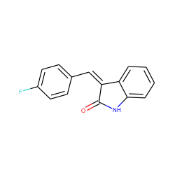 O=C1Nc2ccccc2/C1=C/c1ccc(F)cc1 ZINC000000136966