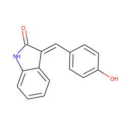 O=C1Nc2ccccc2/C1=C\c1ccc(O)cc1 ZINC000012568108